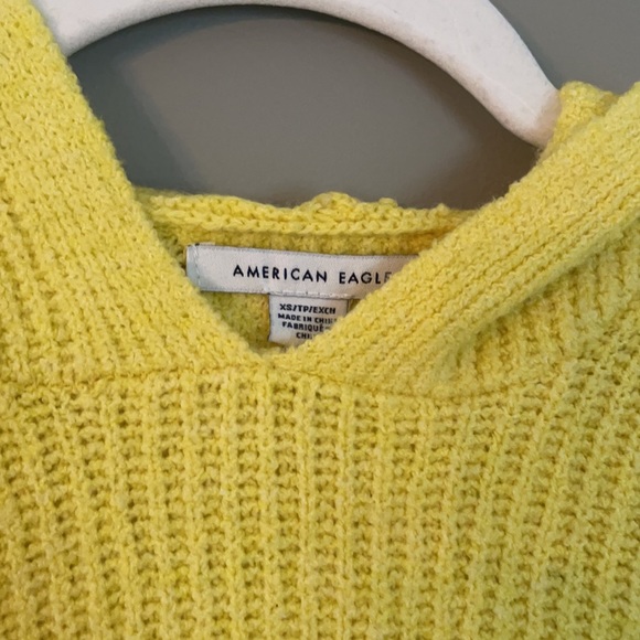 Yellow American Eagle Cropped Hoodie - Picture 2 of 5